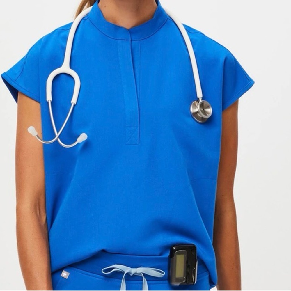 Figs Blue Women's Rafaela Oversized Scrub Top
